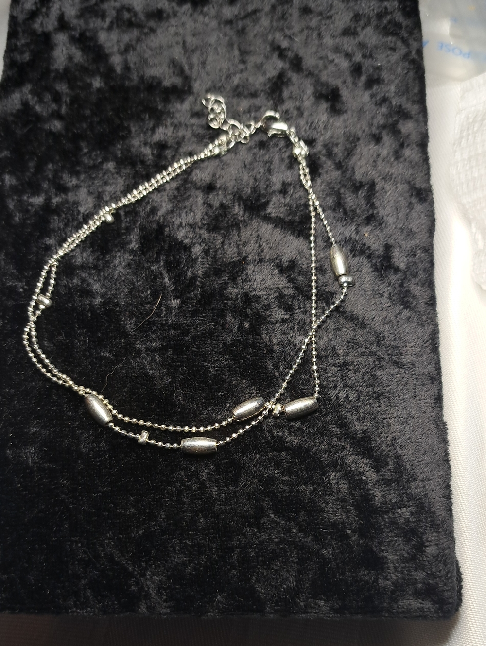 Silver Multi-Chain Bead Anklet - Women Jewelry